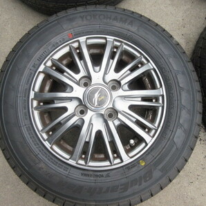 軽トラ、バン用 145/80R12 86/84NLT YOKOHAMA BluEarth-Van PR55 2023年 ライン入り 社外アルミ付4本セットの画像4