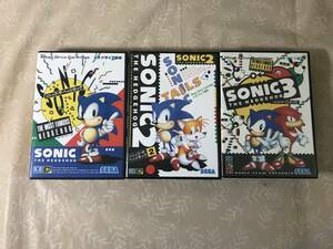 H start-up has confirmed Sonic * The * Hedgehog 1~3 3 pcs set owner manual equipped SEGA Mega Drive MEGA DRIVE