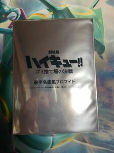 ハイキュー　入賞者特典　選手名鑑風ブロマイド