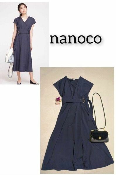 nanoco/フレンチスリーブカシュクールワンピース