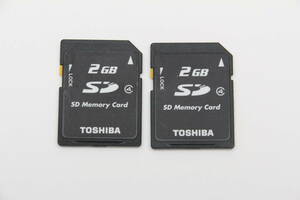 2GB SDカード　 TOSHIBA　●2枚セット● 黒