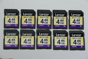 4GB SDHCカード　Lexar ●10枚セット●