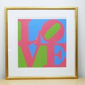 直G02434★ロバート インディアナ『 LOVE』シルクスクリーン / ① ピンク Robert Indiana 1982 絵画の画像1