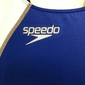 【試着のみ使用】スピード SPEEDO 競泳水着 SCW01921N ファーストスキン ハイカット Mサイズ ブルー×ホワイトの画像3