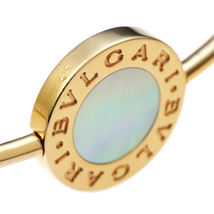 ◆大幅値下げ！◆BVLGARI ブルガリ　ブルガリブルガリ　バングル　ホワイトシェル　750YG　内周15cm　6.4g　中古A【辻屋質店J1859】_画像2