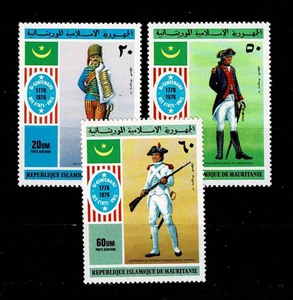 モーリタニア 1974年 米建国200年（軍人）切手セット