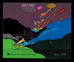 ポルトガル 1987年 レコード100周年小型シート
