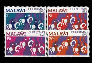 malawi1973 year Christmas stamp set 