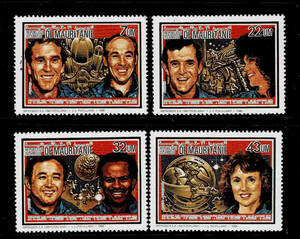 モーリタニア 1986年 米チャレンジャー号追悼切手セット