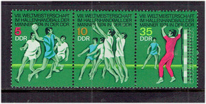 東ドイツ 1974年 世界ハンドボール選手権切手セット