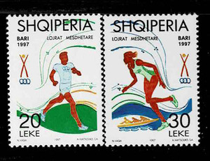 アルバニア 1997年 地中海競技会切手セット