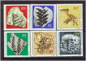 東ドイツ 1973年 化石切手セット