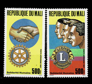 マリ 1987年 国際ロータリー・ライオンズクラブ切手セット