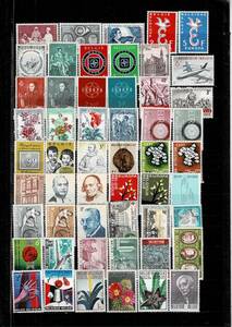 ベルギー 1957-79年 記念切手各種(192種）NH未使用