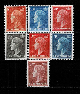ルクセンブルク 1951年 太公妃通常切手７種セット