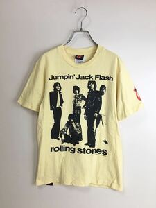 THE ROLLING STONES x HYSTERIC GLAMOUR ◆ Jumpin’Jack Flash Tシャツ イエロー Sサイズ ローリングストーンズ◆Q051 な7KSみ-17