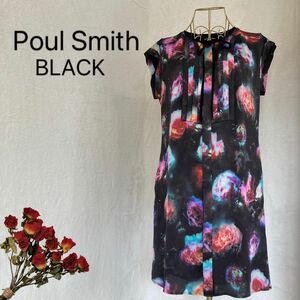 Poul Smith BLACK ポールスミスブラック ワンピース 花柄　Lサイズ　総柄