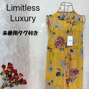 【未使用タグ付き】Limitless Luxury 花柄　ノースリーブ　シアー　ワンピース 