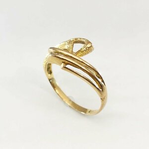 K18 デザイン リング 指輪 総重量 約1.5g 約7.5号 18金 18K GOLD ゴールド イエロー 貴金属 刻印 アクセサリー