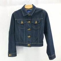 美品 BURBERRY BLUE LABEL バーバリーブルーレーベル E1F69-785-29 Gジャン サイズ 36 デニム インディゴ ビッグボタン レディース_画像1