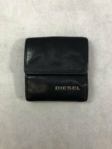 DIESEL ディーゼル コインケース 小銭入れ 財布 メンズ ファッション レザー ウォレット スナップ ボタン ブラック 小物 革