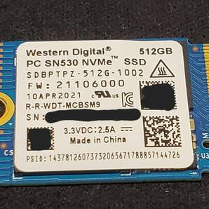 [Western Digital] NVMe SSD SN530 512GB Gen3 type 2230 ▲送料込みの画像1