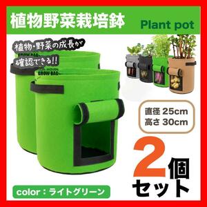 2 set non-woven planter pot green green vegetable kitchen garden gardening potted plant planter 2