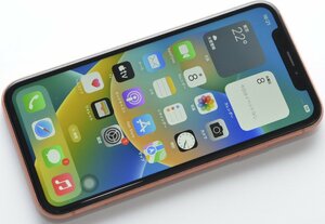 1 иен ~ бесплатная доставка утиль SIM свободный iPhone XR 256GB MT102J/A коралл есть перевод ремонт предпосылка * снятие деталей * изучение для 