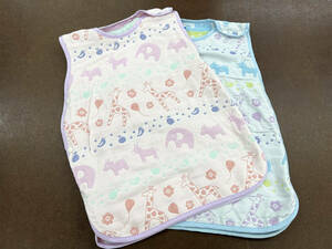 2 sheets set * gauze sleeper * made in Japan * animal pattern * baby * pink * blue *B goods [199]