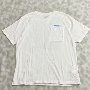 coen コーエン 半袖Tシャツ 白T ポケットTシャツ パックプリント メンズＬサイズ