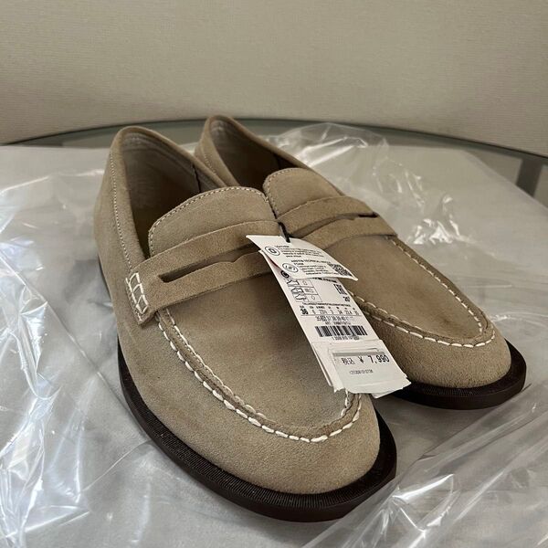 ZARA ローファー スエード ベージュ 36