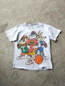 【90s /USA製】WERNER Bros バックスバニー Tシャツ size-L ワーナー 半袖 BUGS BUNNY LOONEY TUNES CROSS COLOURS VINTAGE NBA SPACE JAM