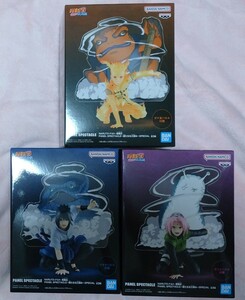 ゆうパック699円～ 新品・未開封【ナルト/サスケ/サクラ】全3種 NARUTO ナルト疾風伝 PANEL SPECTACLE 新たなる三竦み SPECIAL 約9cm