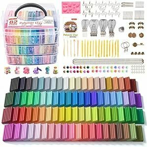 Shuttle Art oven clay polymer k Ray 82 color set polymer clay kit clay tool accessory storage case attaching 