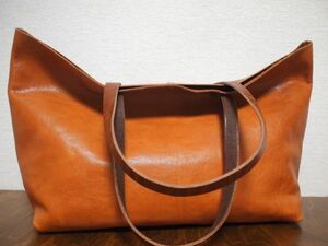  hand made original leather pull up bag C* creamer leather BT tote bag CAM 105