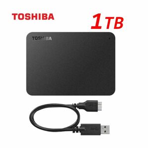 ★美品★TOSHIBA　1TB　ポータブル 外付けHDD【テレビ録画/PC対応　USB3.2(Gen1)対応】Canvio