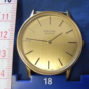 動作品 ジャンク プゾー 7001 FORTUNE geneve ジュネーブ 手巻き ゴールド メンズ腕時計 swiss madeの画像2