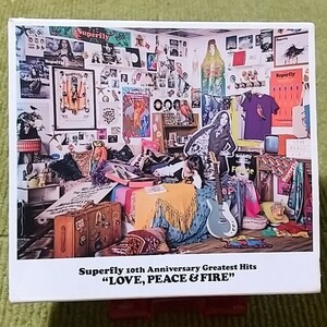 【名盤！】Superfly 10th Anniversary Greatest Hits love peace & fire ベストCDアルバム 愛を込めて花束を Beautiful Force 99 他 best