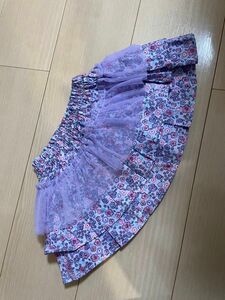 アナスイミニ　スカート サイズフリー 女の子 花柄スカート