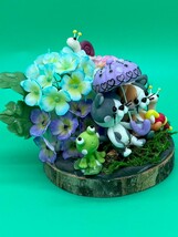 樹脂粘土　ハンドメイド〜紫陽花　ネコ　カエル　かたつむり　レジン_画像2