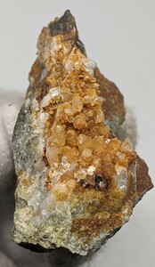 ★褐鉄鉱水晶　閃亜鉛鉱43g no59 国産鉱物 原石 標本