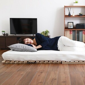 すのこベッド　２つ折り式　桐仕様 シングル Coh-ソーン-家具 インテリア ベッド マットレス