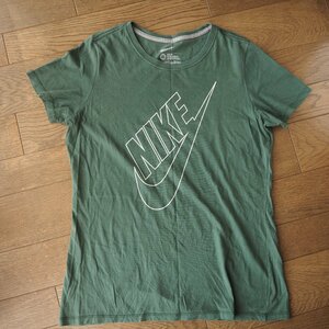 Nike ナイキ　コットン 半袖 Tシャツ　US-XL スリムフィット　グリーン・緑