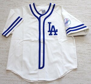 送料無料 Fanatics ファナティックス MLB LA ロスアンゼルス ドジャース ベースボール シャツ ツイル 綿 半袖 白青 XL ML2124SS06