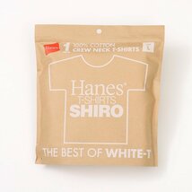 Hanes ヘインズ HM1-X201 SHIRO 白 クルーネック Tシャツ 半袖 1点 無地 白 M メンズ レディース 人気 おすすめ_画像6