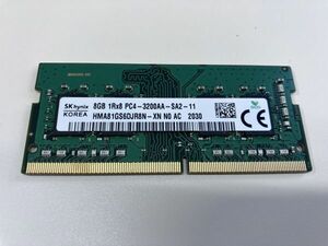 Sk hynix製 1R×8 PC4 3200AA 8GB×1 DDR4 SO-DIMM.　no5