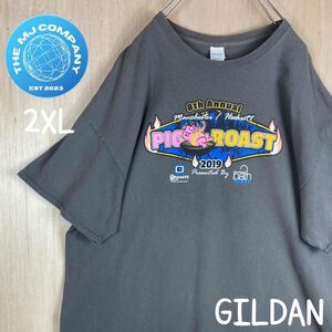 USA古着 GILDAN イベントロゴ　プリント　半袖Tシャツ　2XL 