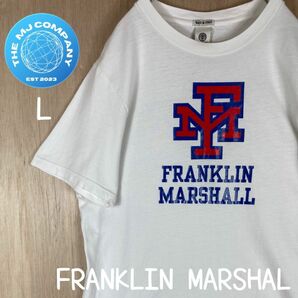 古着　FRANKLIN MARSHALL 胸ロゴプリント　半袖Tシャツ　L