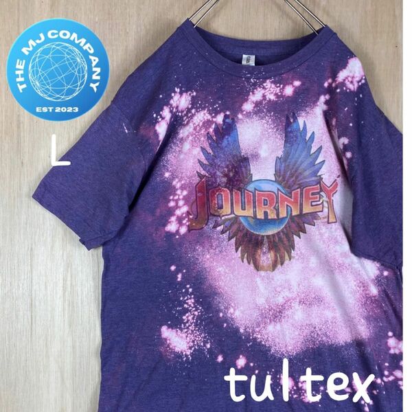 USA古着 tultex JORNEY タイダイ　半袖Tシャツ　L バンドTシャツ　パープル