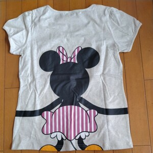 Disneyミニーちゃんバックプリント半袖TシャツLL